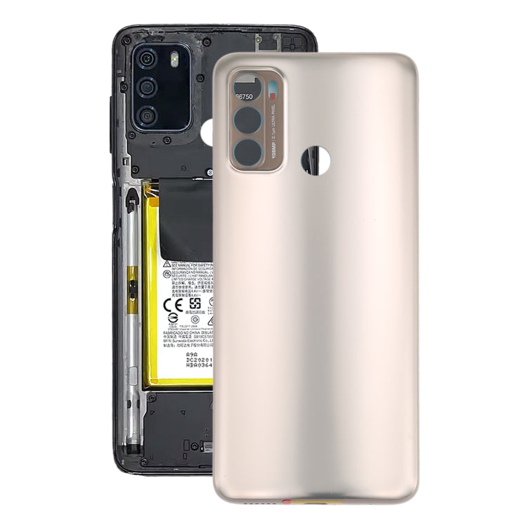 Coque arrière de batterie pour Motorola Moto G60 / Moto G40 Fusion PANB0001IN PANB0013IN PANB0015IN PANV0001IN PANV0005IN PANV0009IN (Argent)