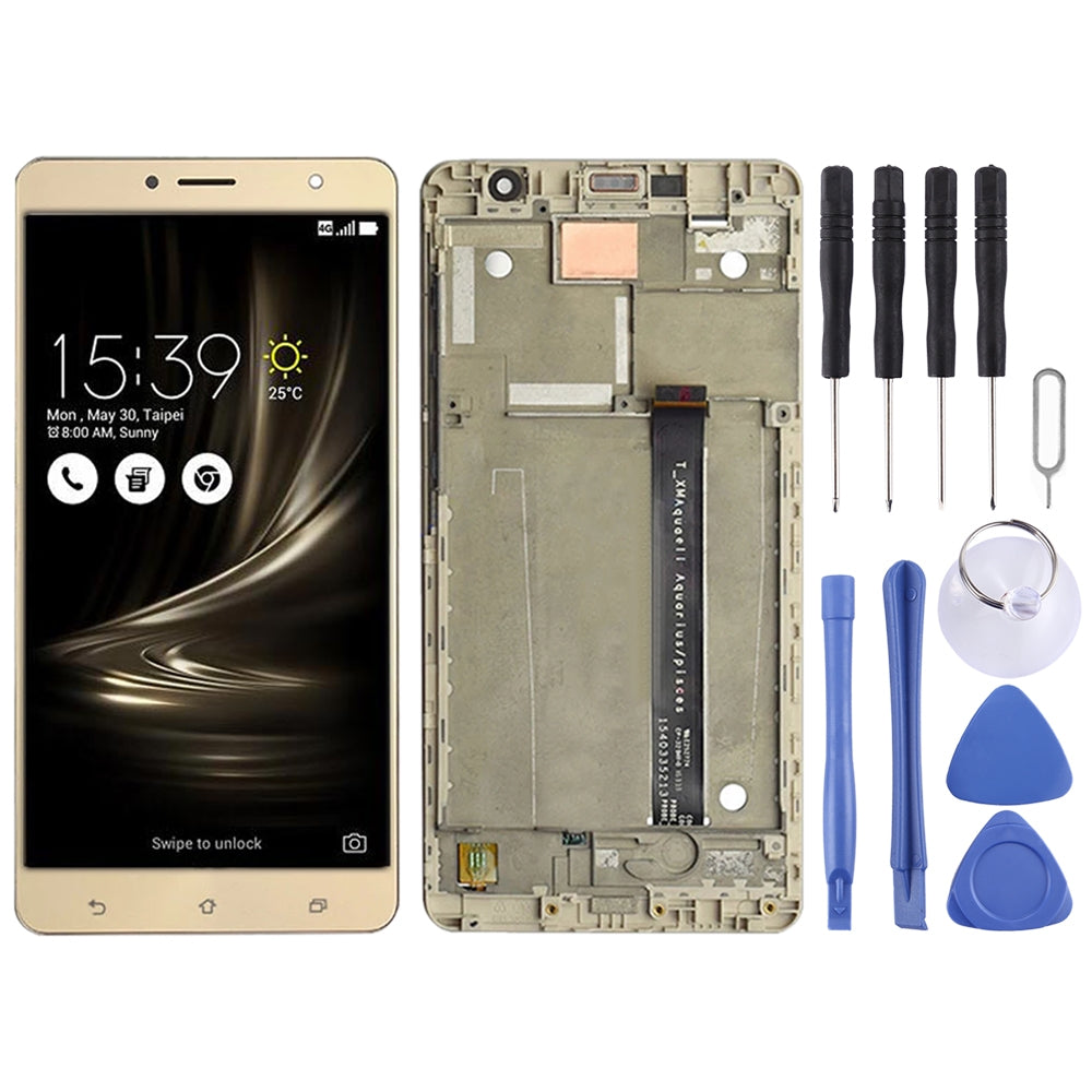 LCD Screen + Touch + Frame Asus Zenfone 3 Deluxe ZS550KL Z01FD Gold