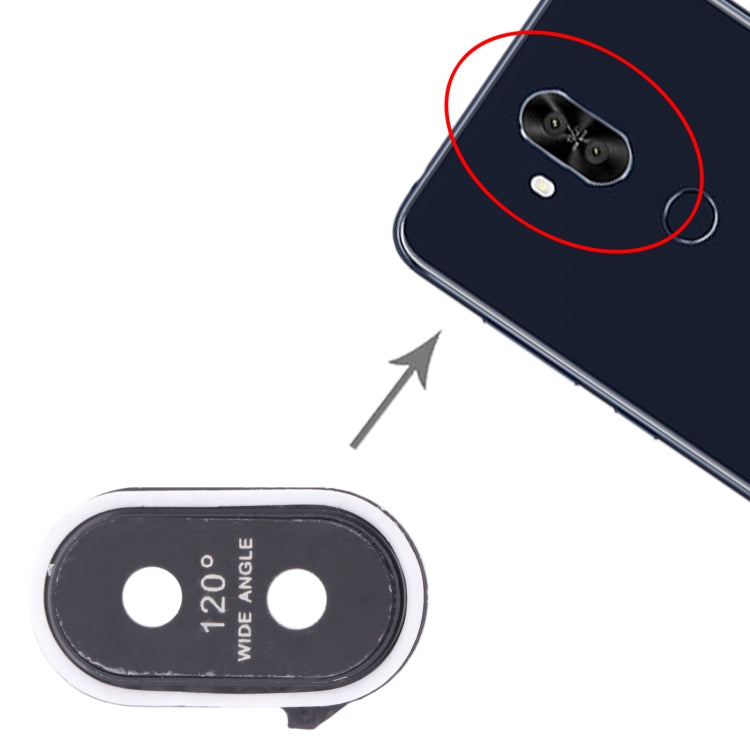 Cubierta de Lente de Cámara Para Asus Zenfone 5 Lite zc600kl (Negro)