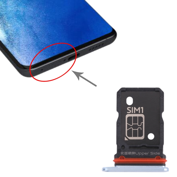 Carte SIM + plateau de carte SIM pour Vivo X60 Pro / X60 V2045 V2046 (Bleu)