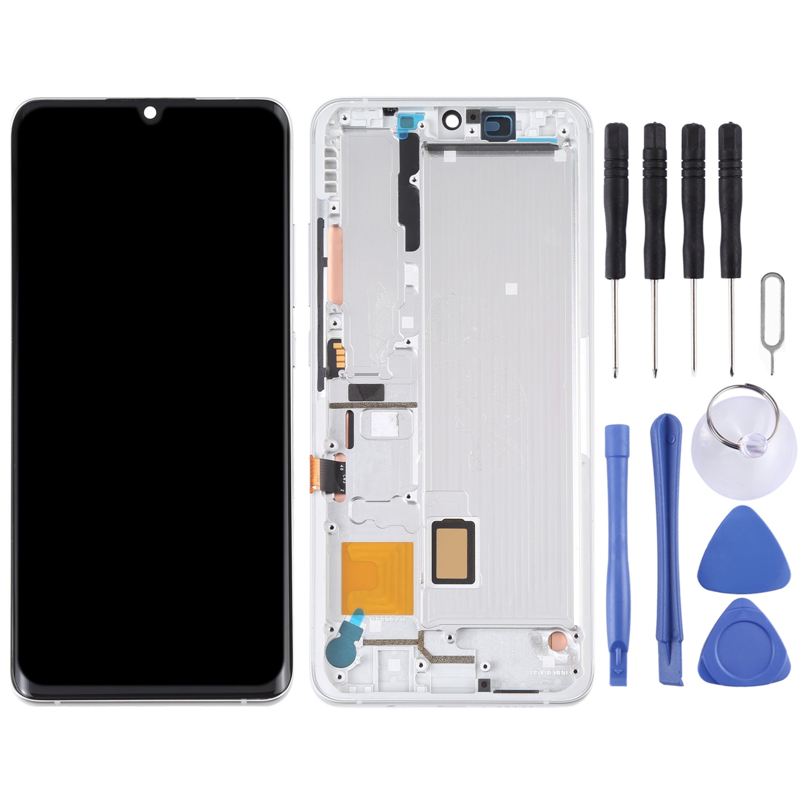 Ecran Complet AMOLED + Tactile + Châssis Xiaomi Mi Note 10 Lite M2002F4LG Argent