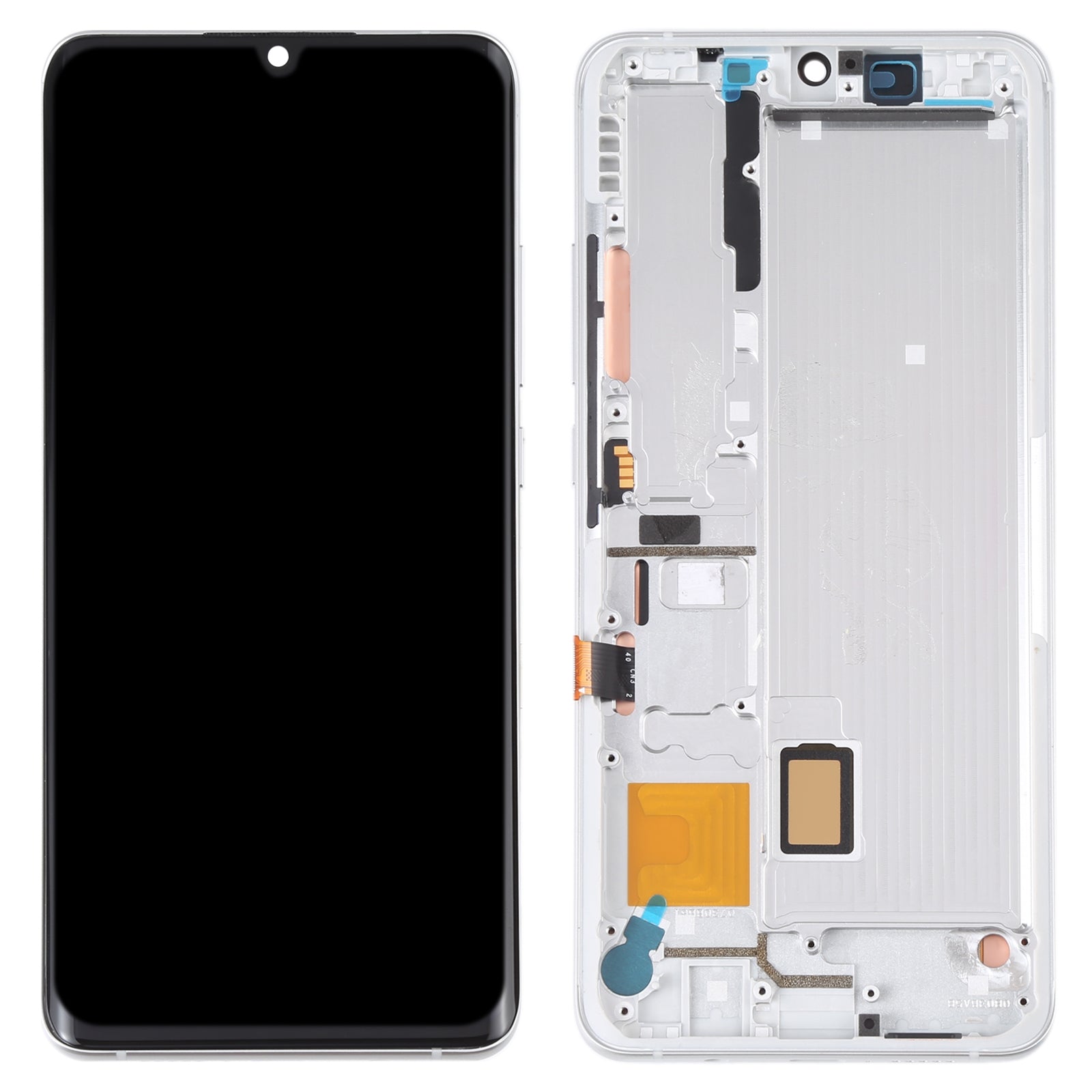 Pantalla Completa AMOLED + Tactil + Marco Xiaomi Mi Note 10 Lite M2002F4LG Plata