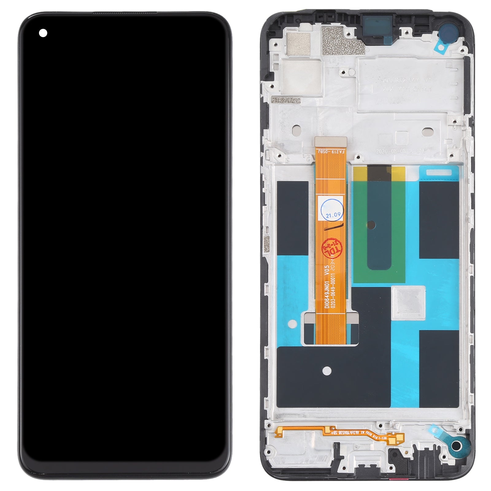 Ecran complet LCD + Tactile + Châssis Oppo Realme 7 (Global) 4G RMX2155