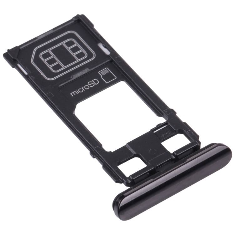 SIM Card + Micro SD Card Tray for Sony Xperia 1 / Xperia XZ4 (Black)