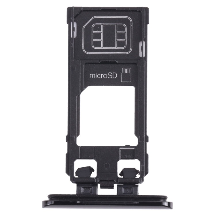 SIM Card + Micro SD Card Tray for Sony Xperia 5 (Black)