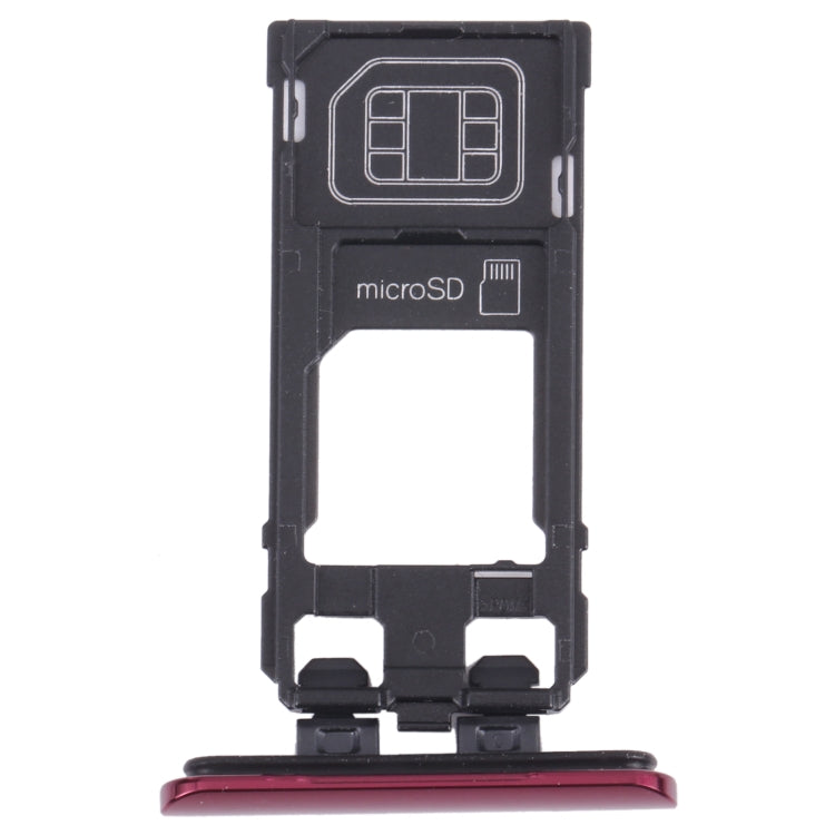 SIM Card Tray + Micro SD Card Tray for Sony Xperia 5 (Red)