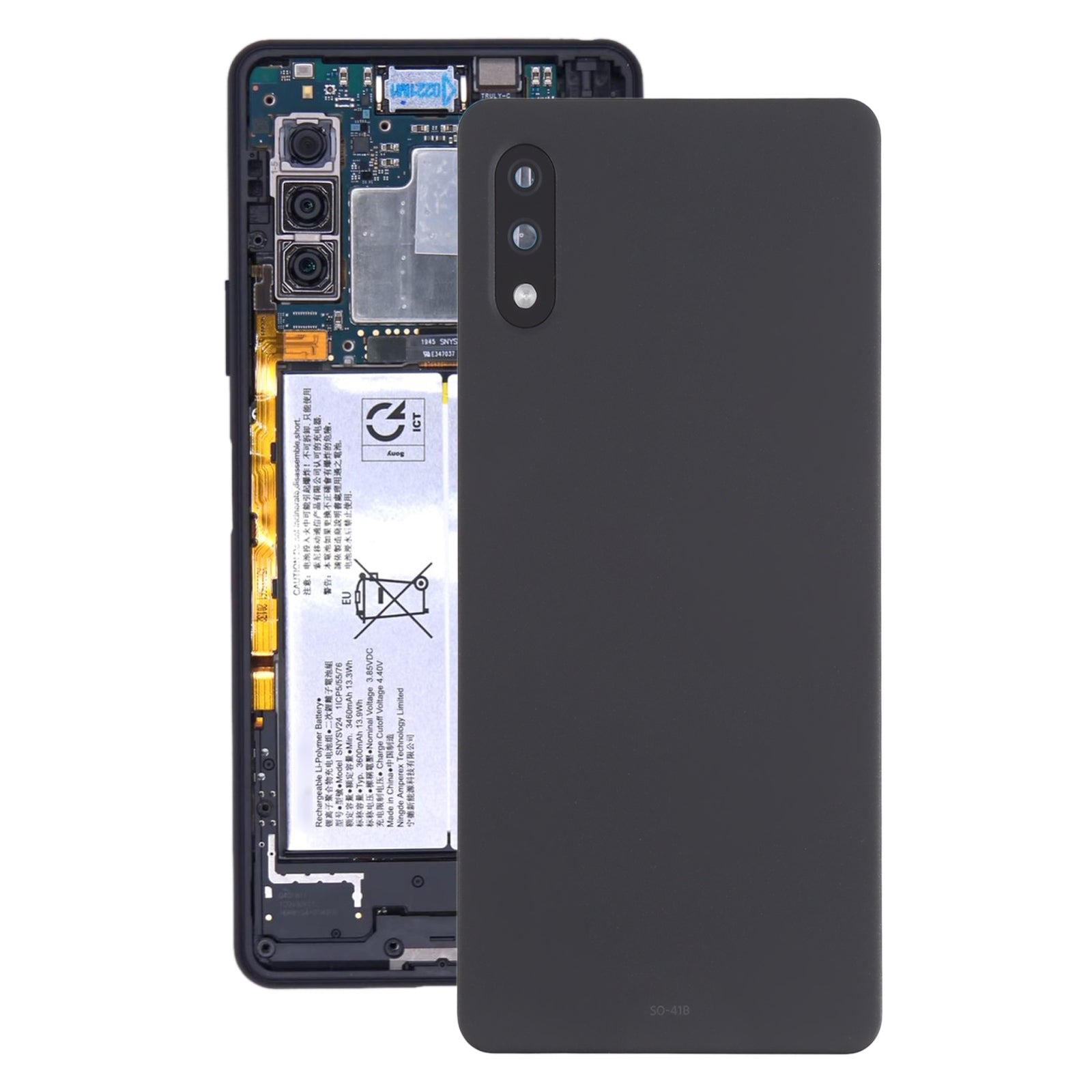 Tapa Bateria Back Cover + Lente Camara Trasera Sony Xperia Ace II SO-41B Negro