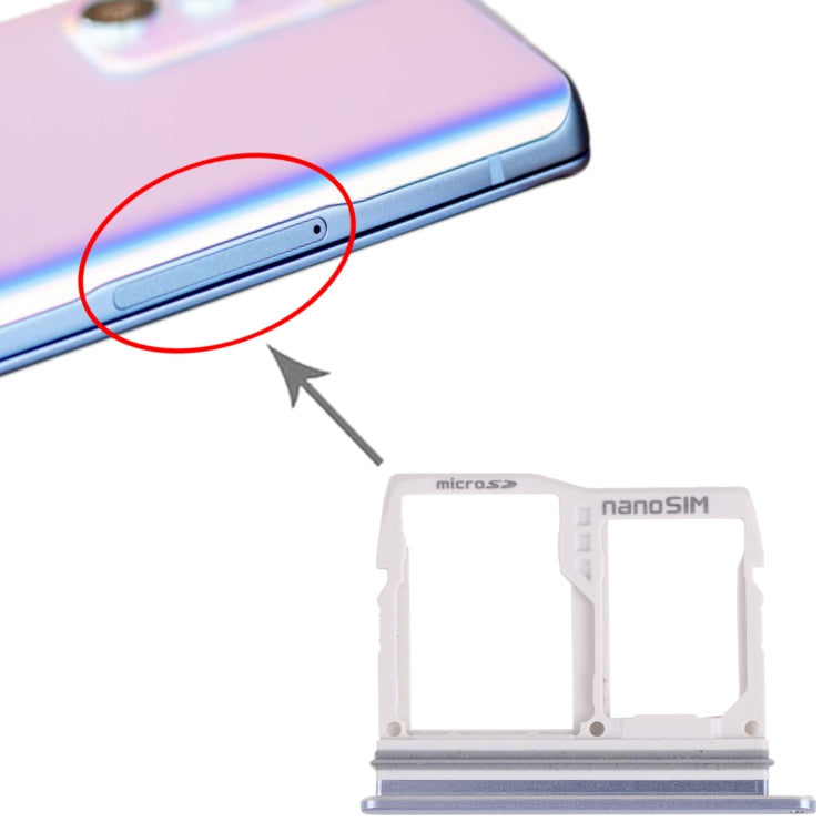Nano SIM Card TRAYS + Nano SIM Card TRAY / Micro SD Card Tray for LG WIND 5G LMF100N LM-F100N LM-F100V LM-F100 (Blue)