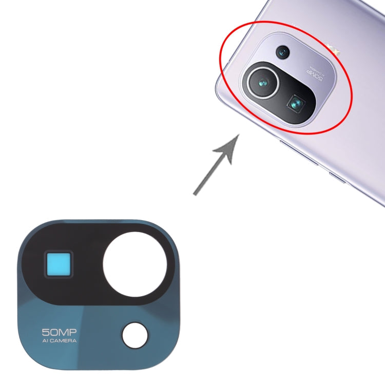 Lentille de caméra arrière pour Xiaomi MI 11 Pro M2102K1AC (Vert)