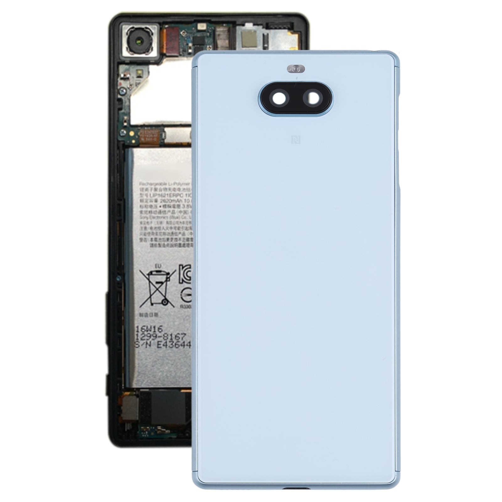 Battery Cover Back Cover + Rear Camera Lens Sony Xperia 8 Green
