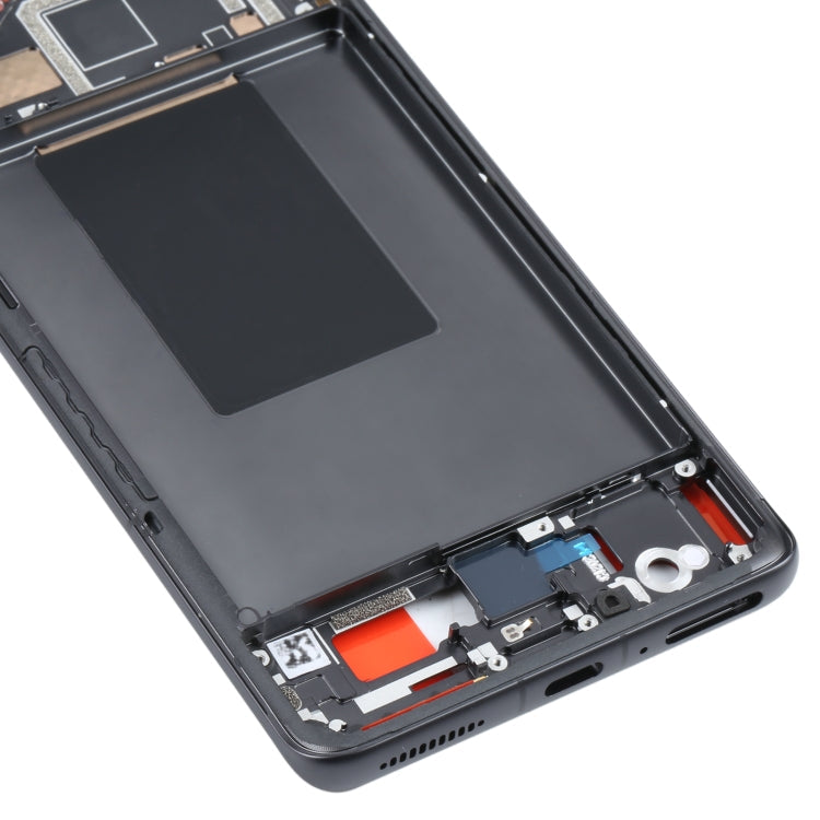 Placa de Bisel de Marco LCD de Carcasa Delantera Original Para Xiaomi 12 Pro (Negro)