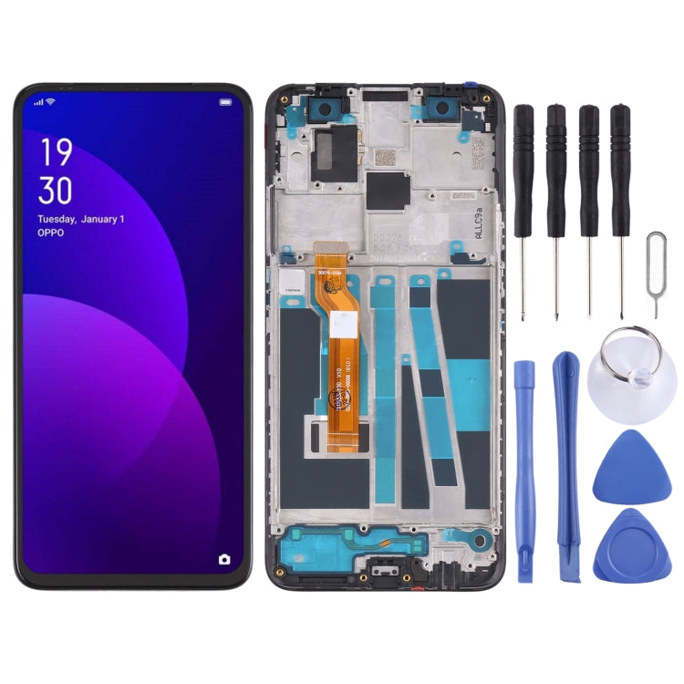 LCD Screen and Digitizer Full Assembly with Frame for Oppo F11 Pro CPH1959 CPH2209 CPH1989 (Black)