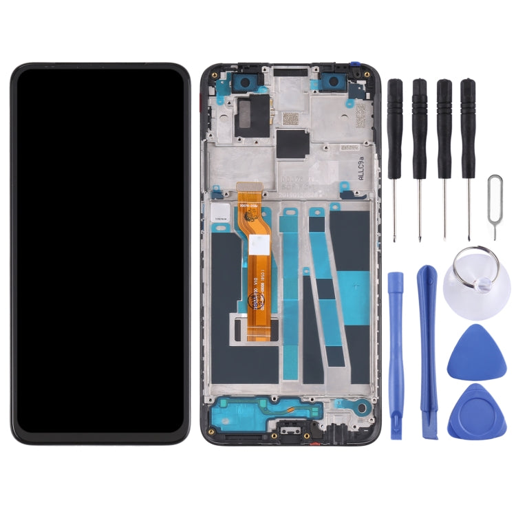 LCD Screen and Digitalizador Full Assembly with Frame for Oppo F11 Pro CPH1959 CPH2209 CPH1989 (Negro)