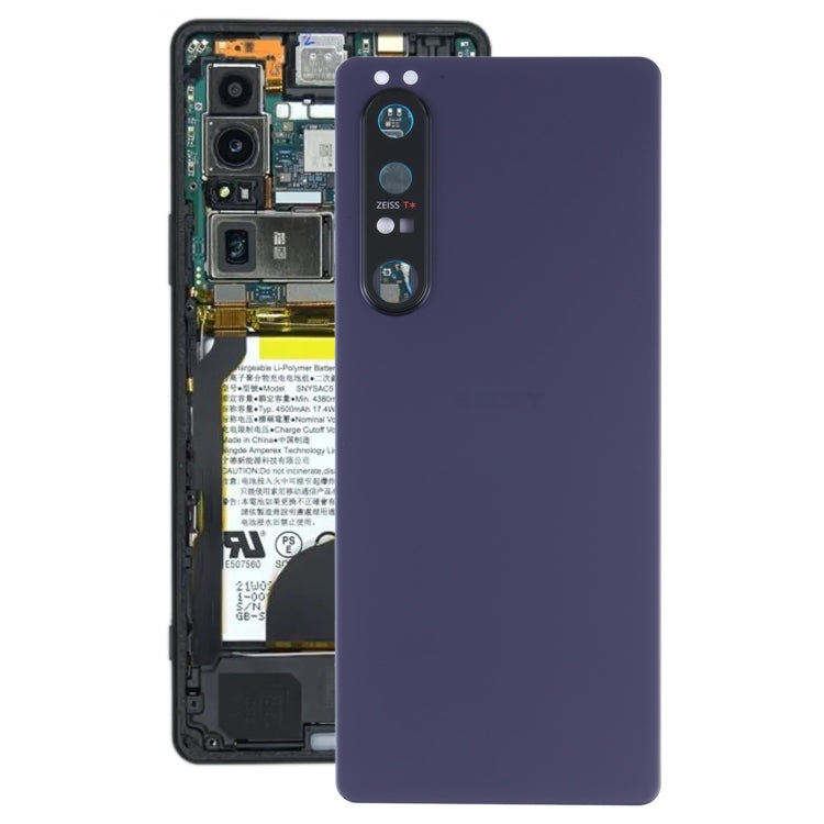 Tapa Trasera de Batería Original con Lente de Cámara Para Sony Xperia 1 III (Morado)