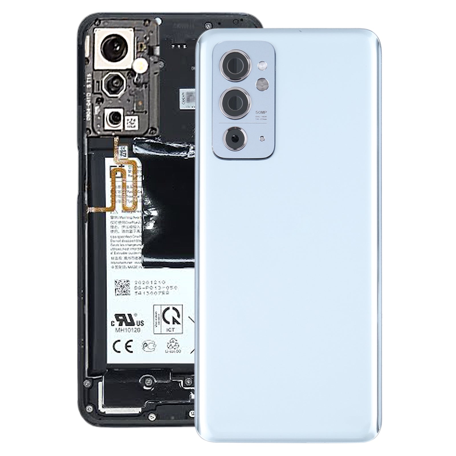 Battery Cover Back Cover Rear Camera Lens OnePlus 9RT 5G MT2110 MT2111 Silver