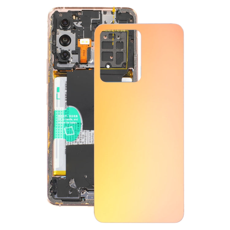 Glass Battery Back Cover for Vivo S12 / V23 5G V2162A V2130 (Yellow)