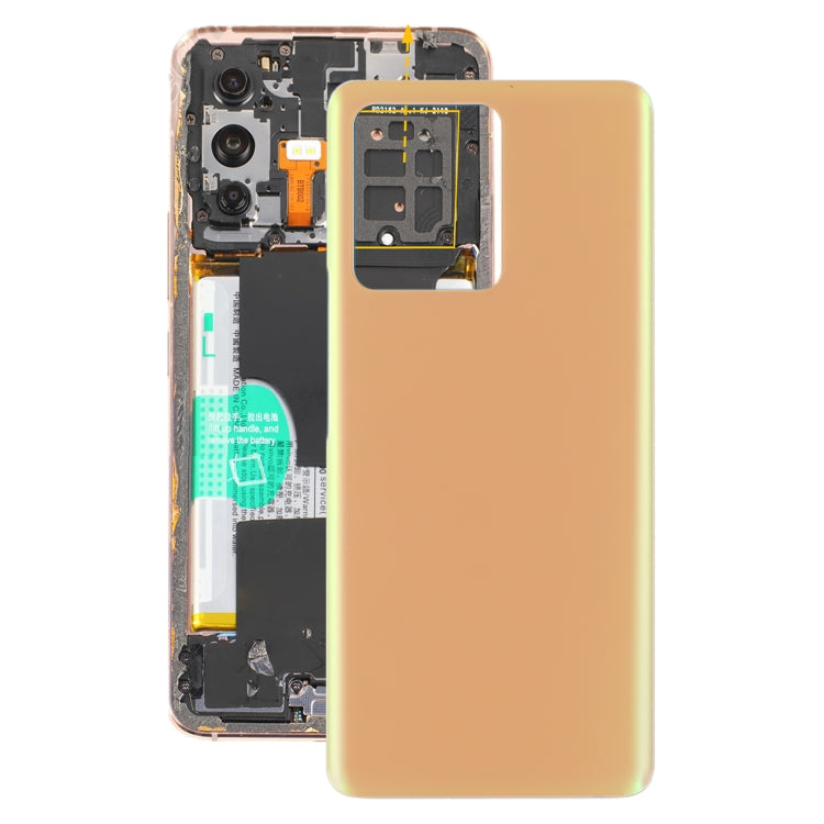 Glass Battery Back Cover for Vivo S12 Pro / V23 Pro V2163A V2132 (Yellow)