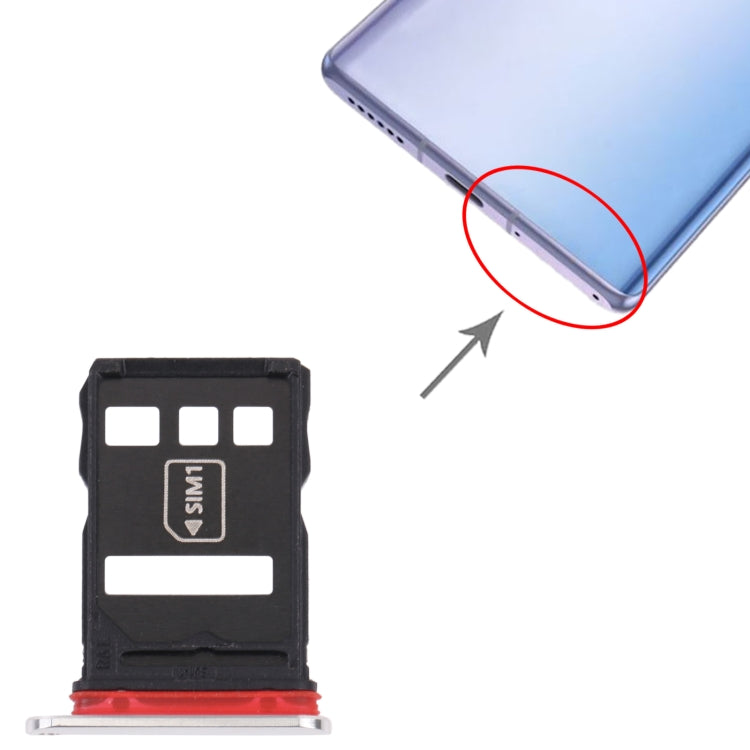 Plateau à lettres SIM + NM Card Tray pour Huawei Mate 40e 5G (Argent)