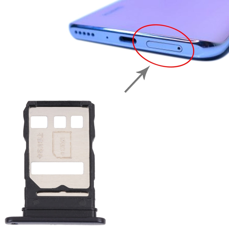 Tiroir Carte SIM + Tiroir Carte SIM / NM pour Huawei Y9a (Bleu)