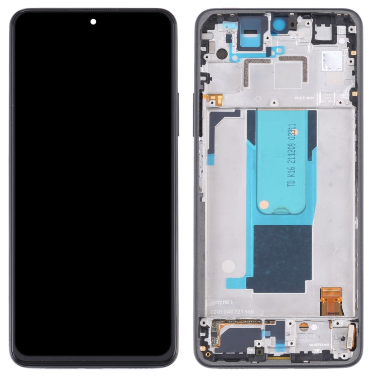 Original LCD Screen and Full Assembly with Frame for Xiaomi Redmi Note 11 Pro China / Redmi Note 11 Pro+ 5G India / Redmi Note 11 Pro+ 5G / 11I / 11I HyperCharge (Black)