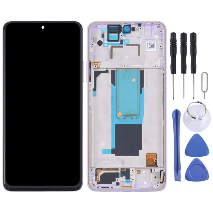 Original LCD Screen and Full Assembly with Frame for Xiaomi Redmi Note 11 Pro China / Redmi Note 11 Pro+ 5G India / Redmi Note 11 Pro+ 5G / 11i / 11i HyperCharge (Purple)