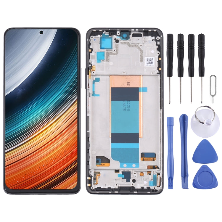 Original LCD Screen and Complete Assembly with Frame for Xiaomi Redmi K40 (Black)