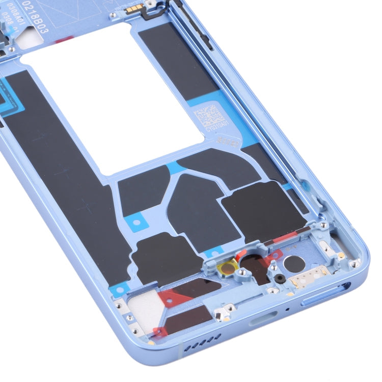 Plaque de lunette de cadre LCD de boîtier avant d'origine pour Oppo Reno 7 5G Chine PFJM10 (bleu)
