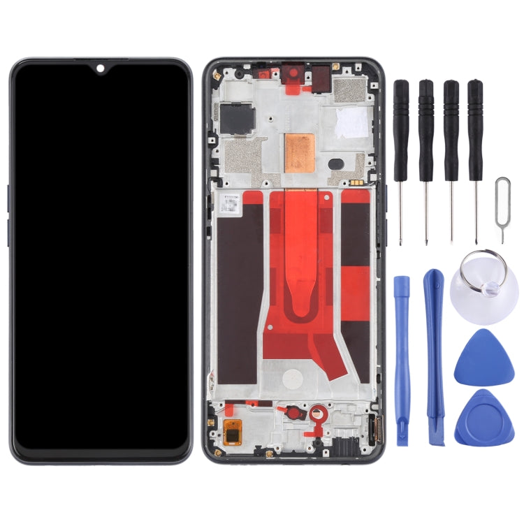 Original LCD Screen and Full Assembly with Frame for Oppo Reno 3 5G / Reno 3 Youth / F15 / Find x2 Lite / K7 5G (Black)