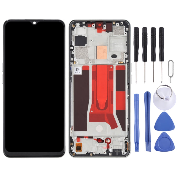 Original LCD Screen and Full Assembly with Frame for Oppo Reno 3 5G / Reno 3 Youth / F15 / Find x2 Lite / K7 5G (Gold)