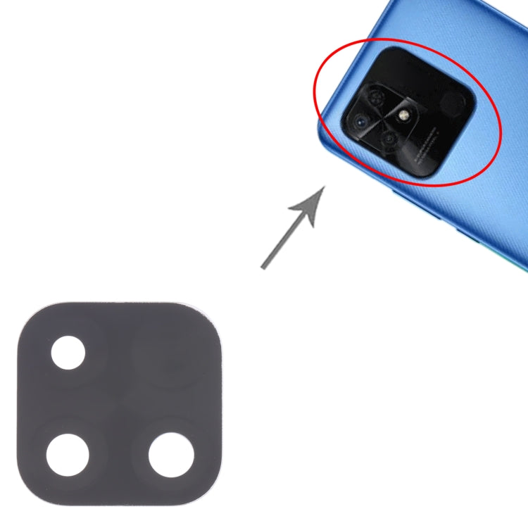 Lentille de caméra arrière 10 pièces pour Xiaomi Redmi 10C / Redmi 10 India / Redmi 10 Power
