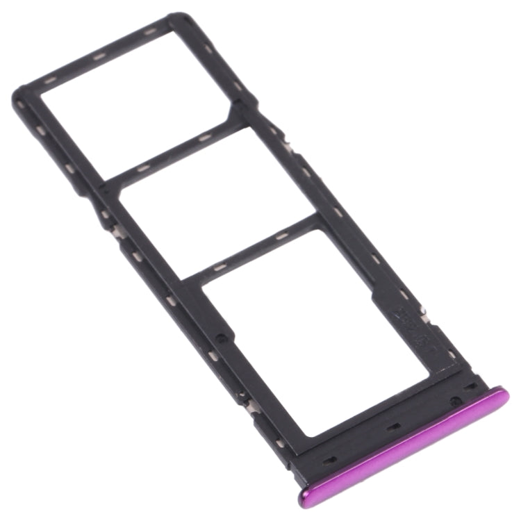 SIM Card Tray + Sim Card Bandeil + Micro SD Card Tray For Infinix S5 Pro X660 X660C X660B (Purple)