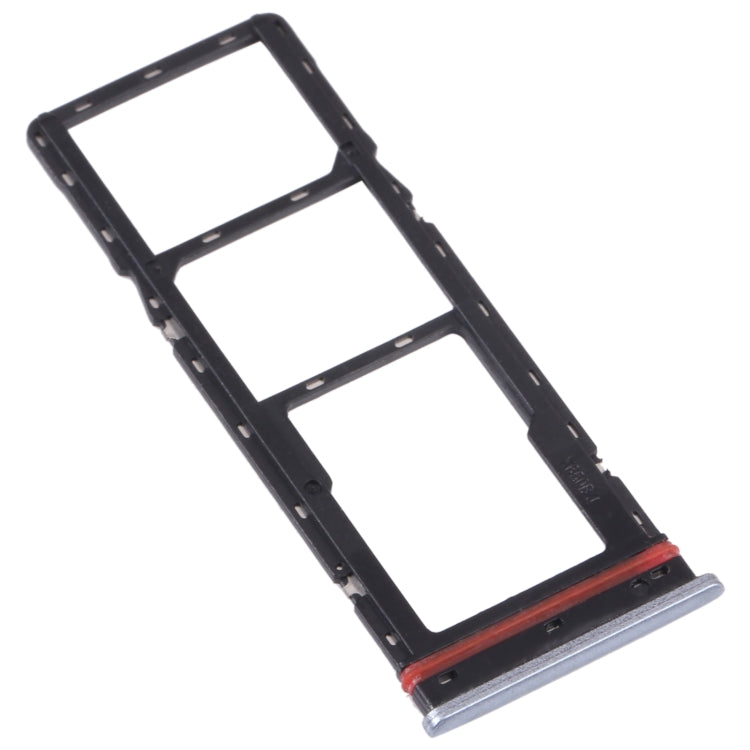 SIM Card Tray + Sim Card Bandeil + Micro SD Card Tray for Infinix Hot 10 x682b x682c (Silver)