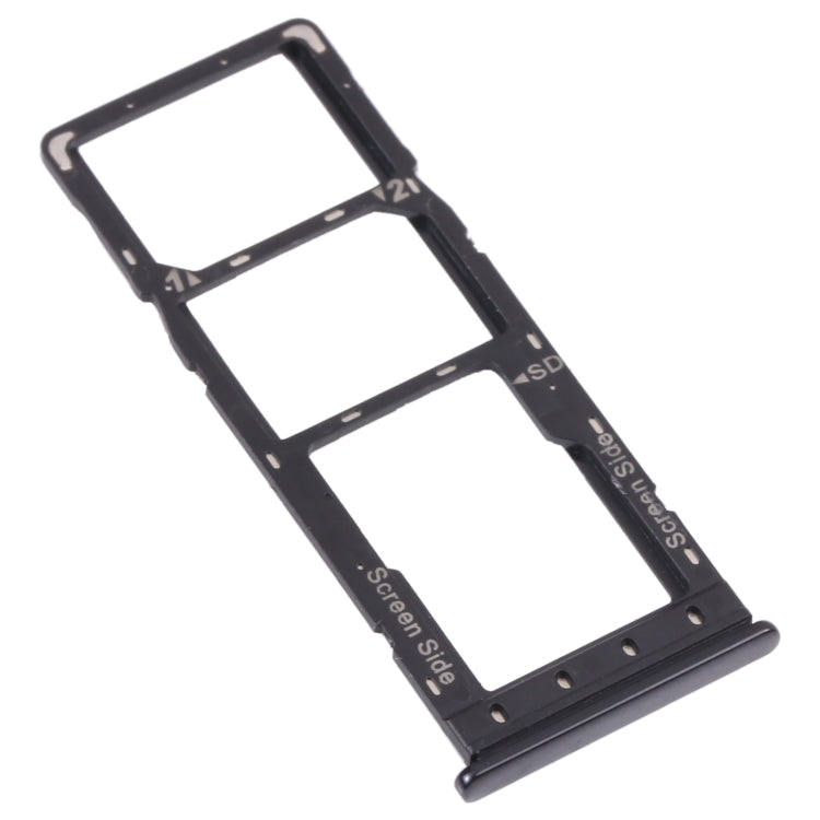 SIM Card Tray + SIM Card Tray + Micro SD Card Tray For Infinix Hot 10 Lite X657B (Black)