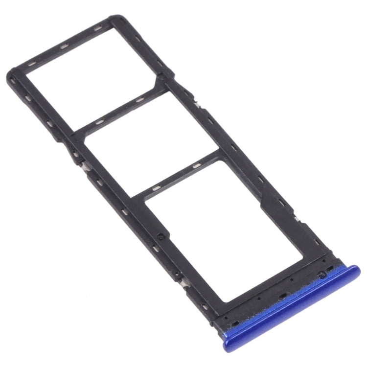 Bandeja de Tarjeta SIM + Sim Card Bandeil + Micro SD Tarjeta Bandeja Para Tecno Spark 4 Lite KC8 (Azul)