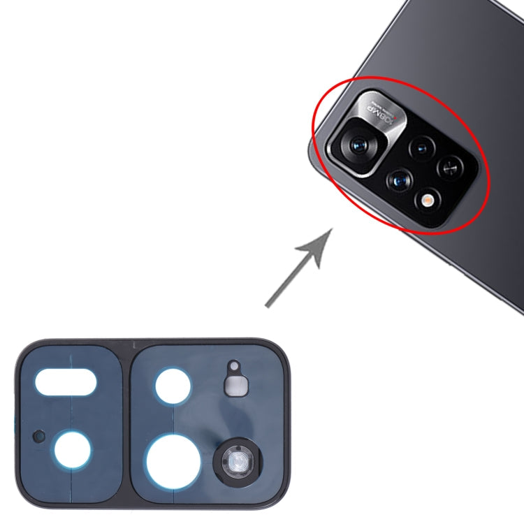 Cadre d'objectif de caméra arrière pour Xiaomi Redmi Note 11 Pro + 5G 21091116UG 21091116UC
