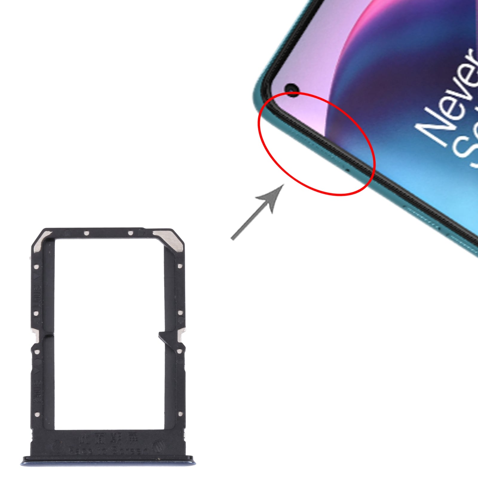 SIM Holder Tray DUAL SIM OnePlus Nord CE 5G EB2101 / EB2103 Blue