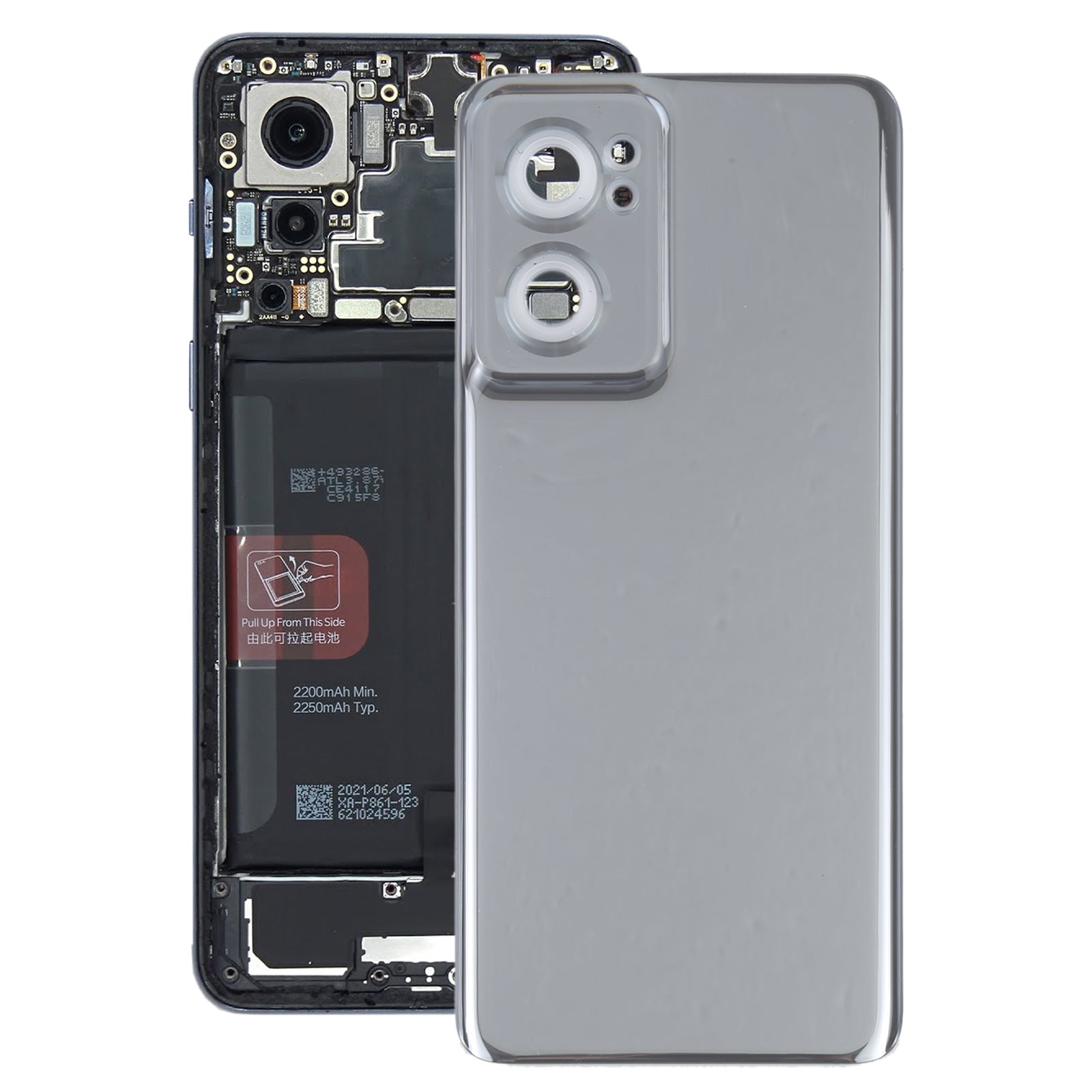 Tapa Bateria Back Cover OnePlus Nord CE 2 5G IV2201 Plata