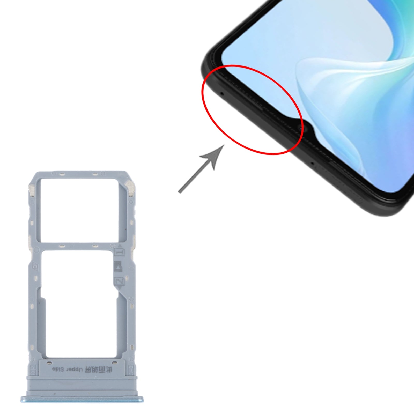 Vivo Y33S / Y33T Blue SIM / Micro SD Holder Tray