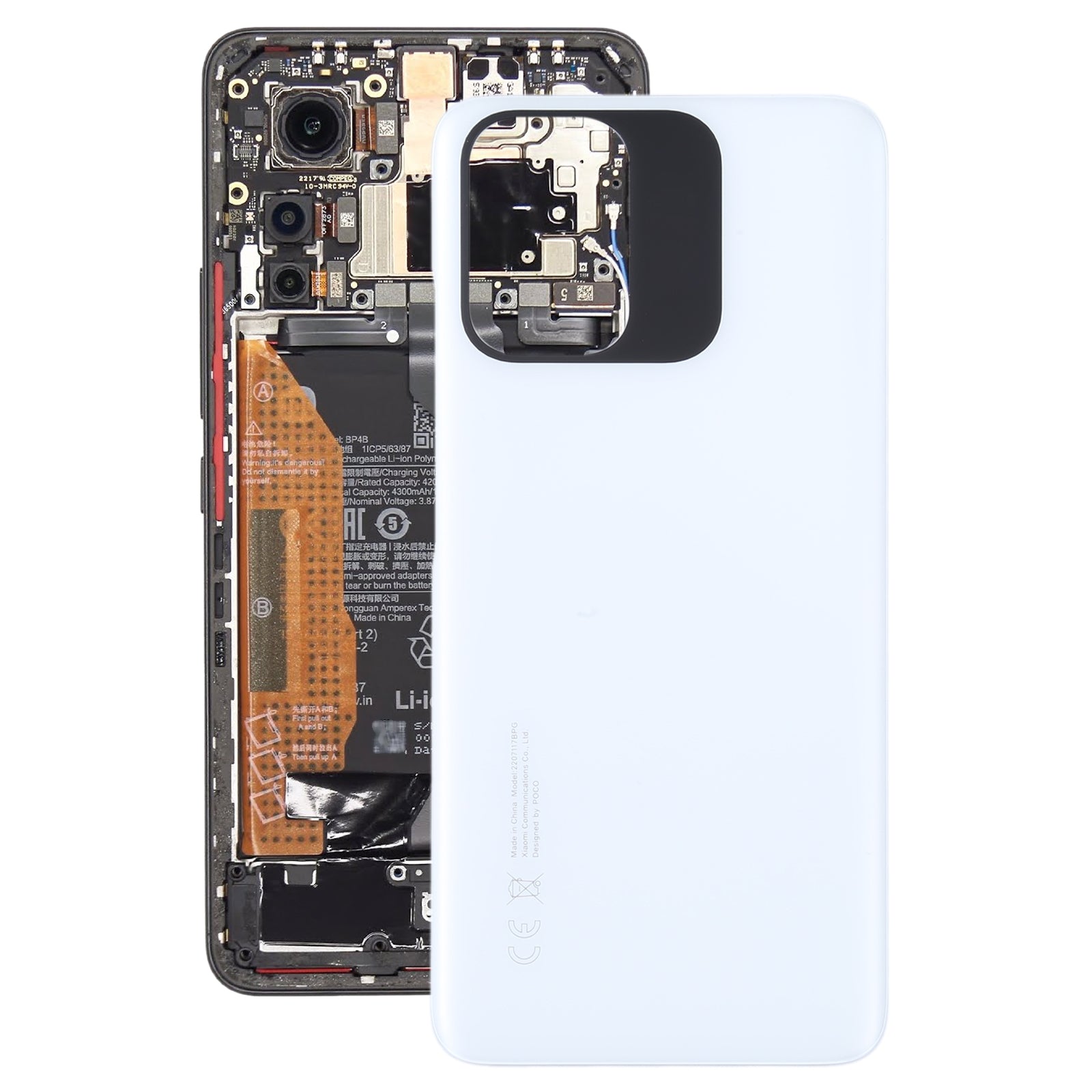 Tapa Bateria Back Cover Xiaomi Poco M5s Blanco