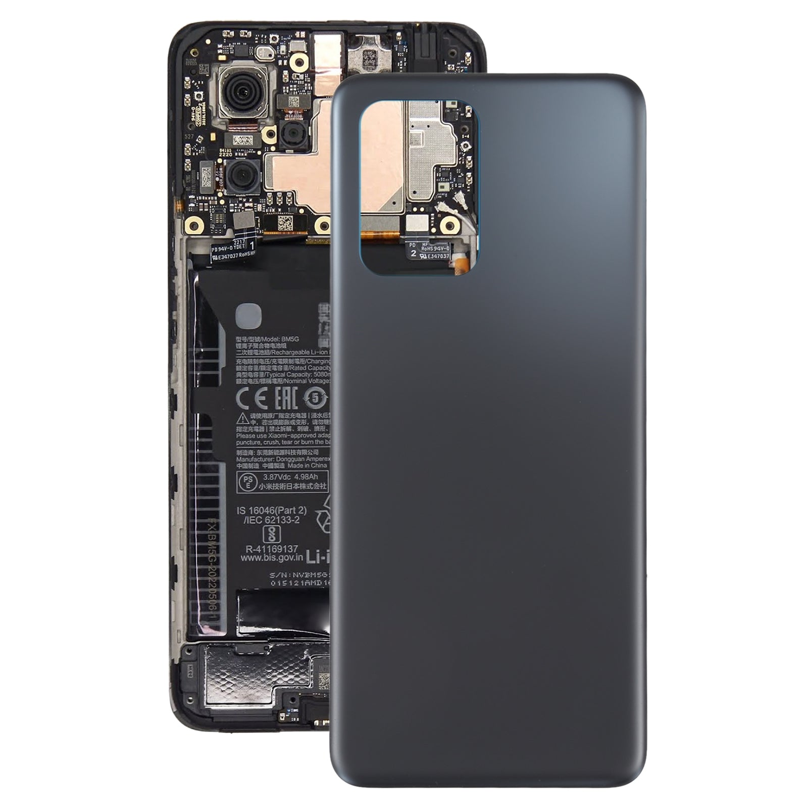 Cache Batterie Cache Arrière Xiaomi Redmi Note 11T Pro Note 11T Pro+ Poco X4 GT Noir