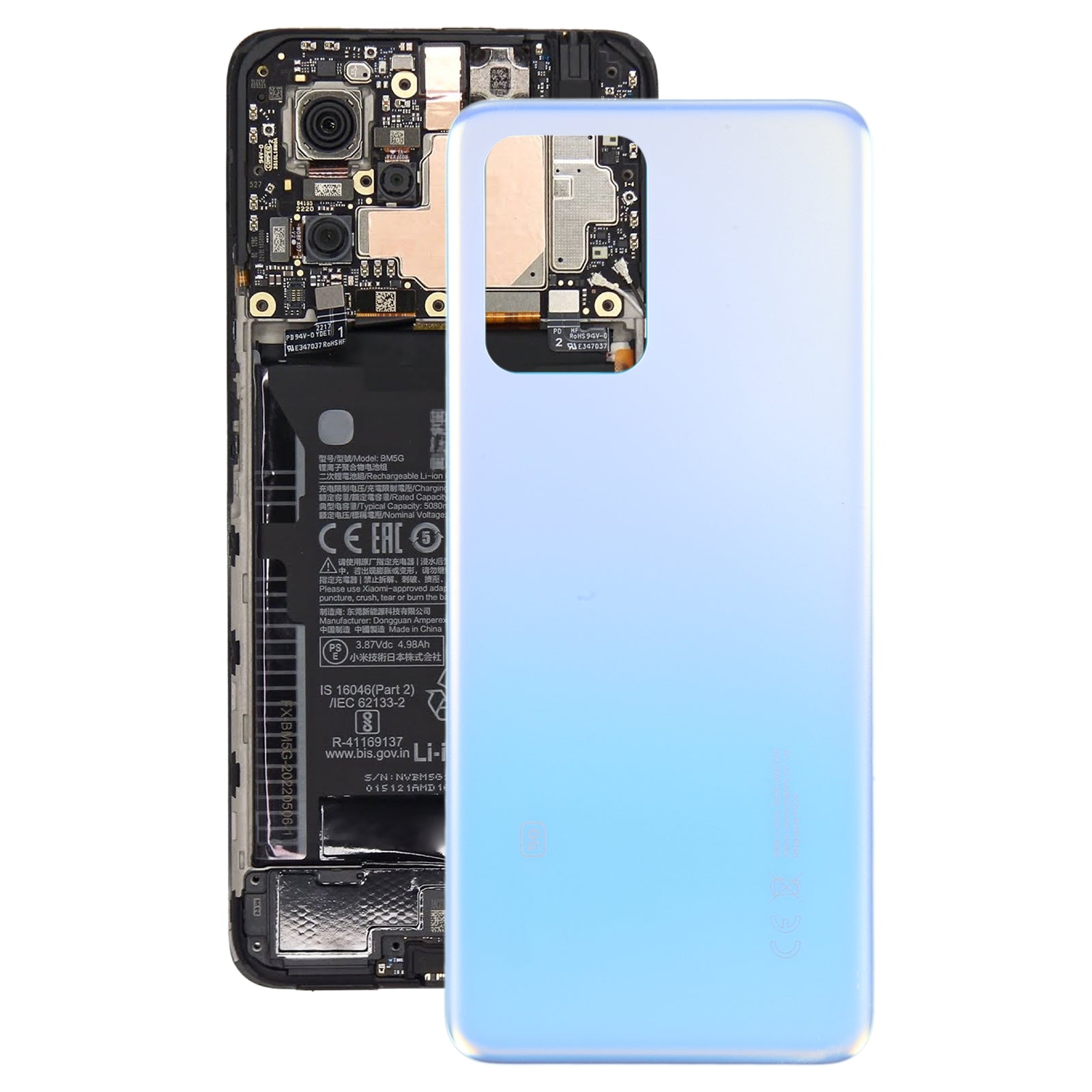 Cache Batterie Cache Arrière Xiaomi Redmi Note 11T Pro Note 11T Pro+ Poco X4 GT Bleu