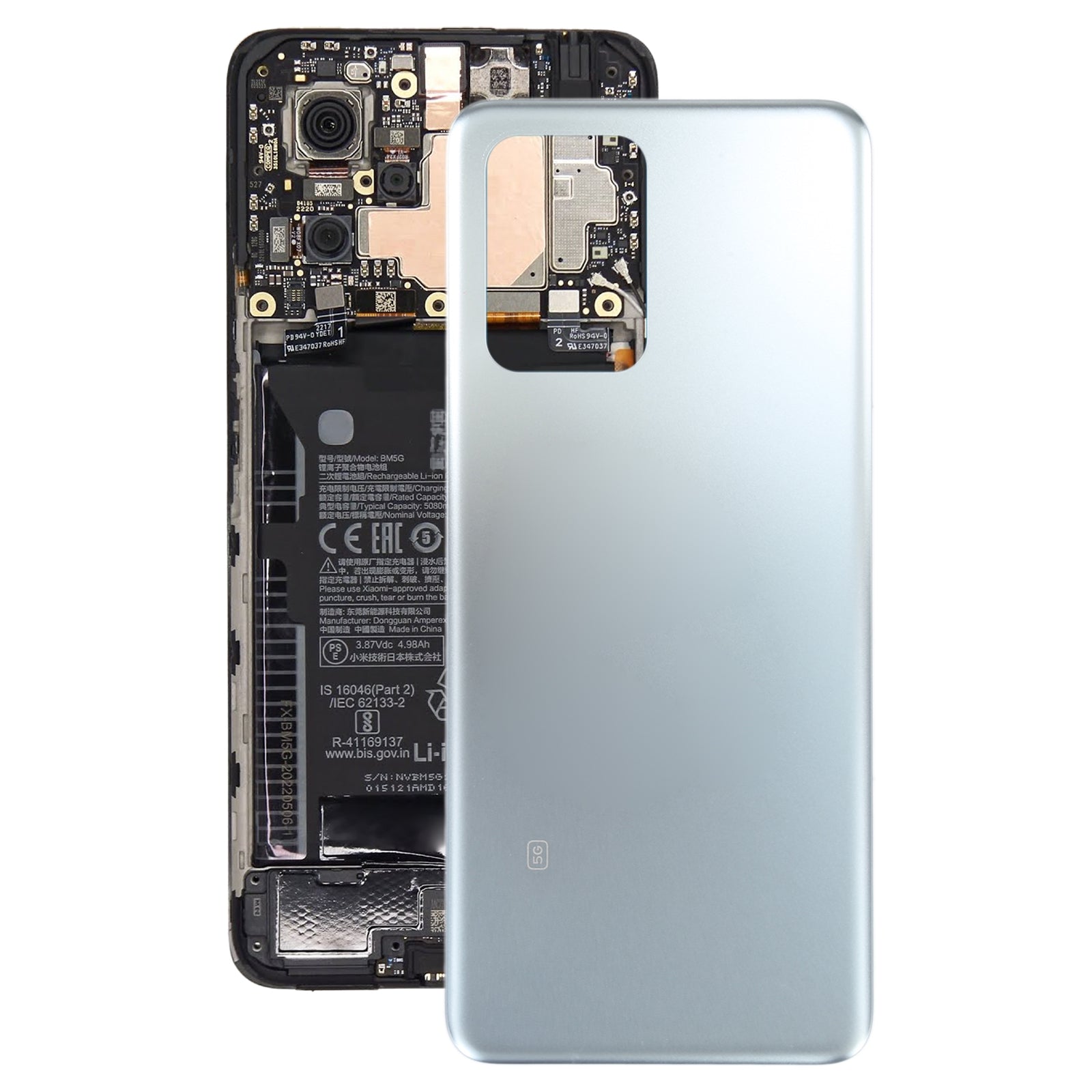 Tapa Bateria Back Cover Xiaomi Redmi Note 11T Pro Note 11T Pro+ Poco X4 GT Gris