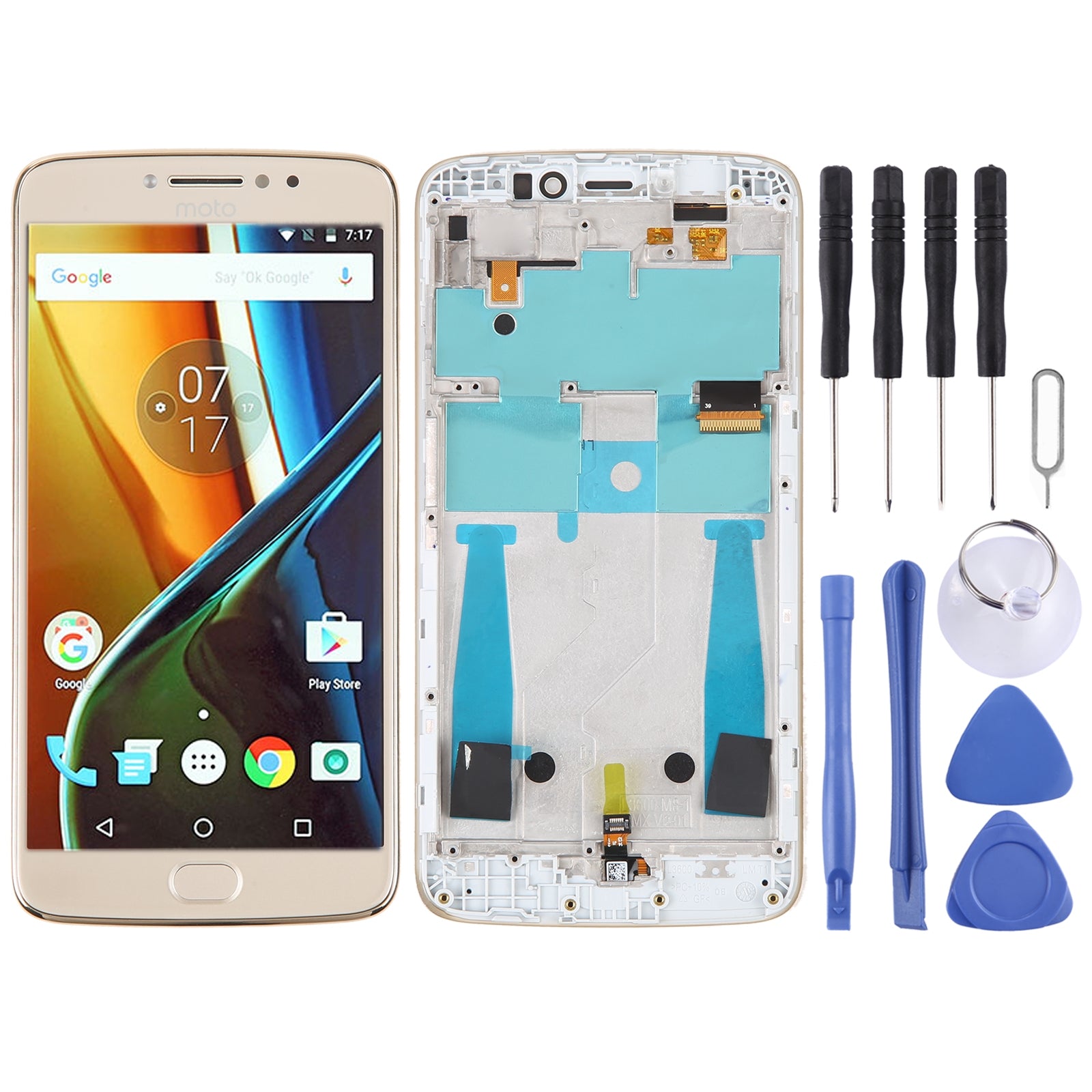 Ecran Complet + Tactile + Châssis Motorola Moto G4 Plus Blanc