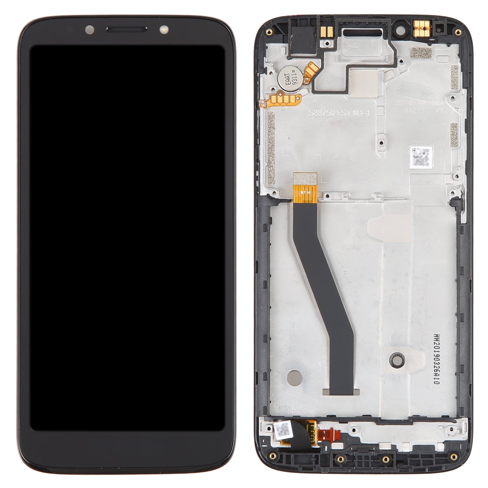 Ecran Complet + Tactile + Châssis Motorola Moto E5 Play Go Noir