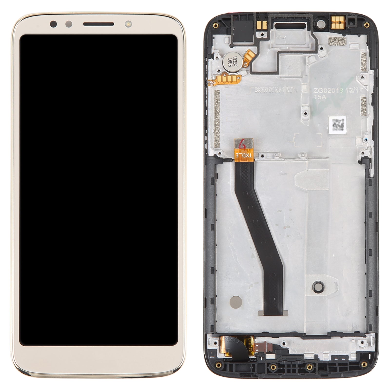 Ecran Complet + Tactile + Châssis Motorola Moto E5 Play Go Or