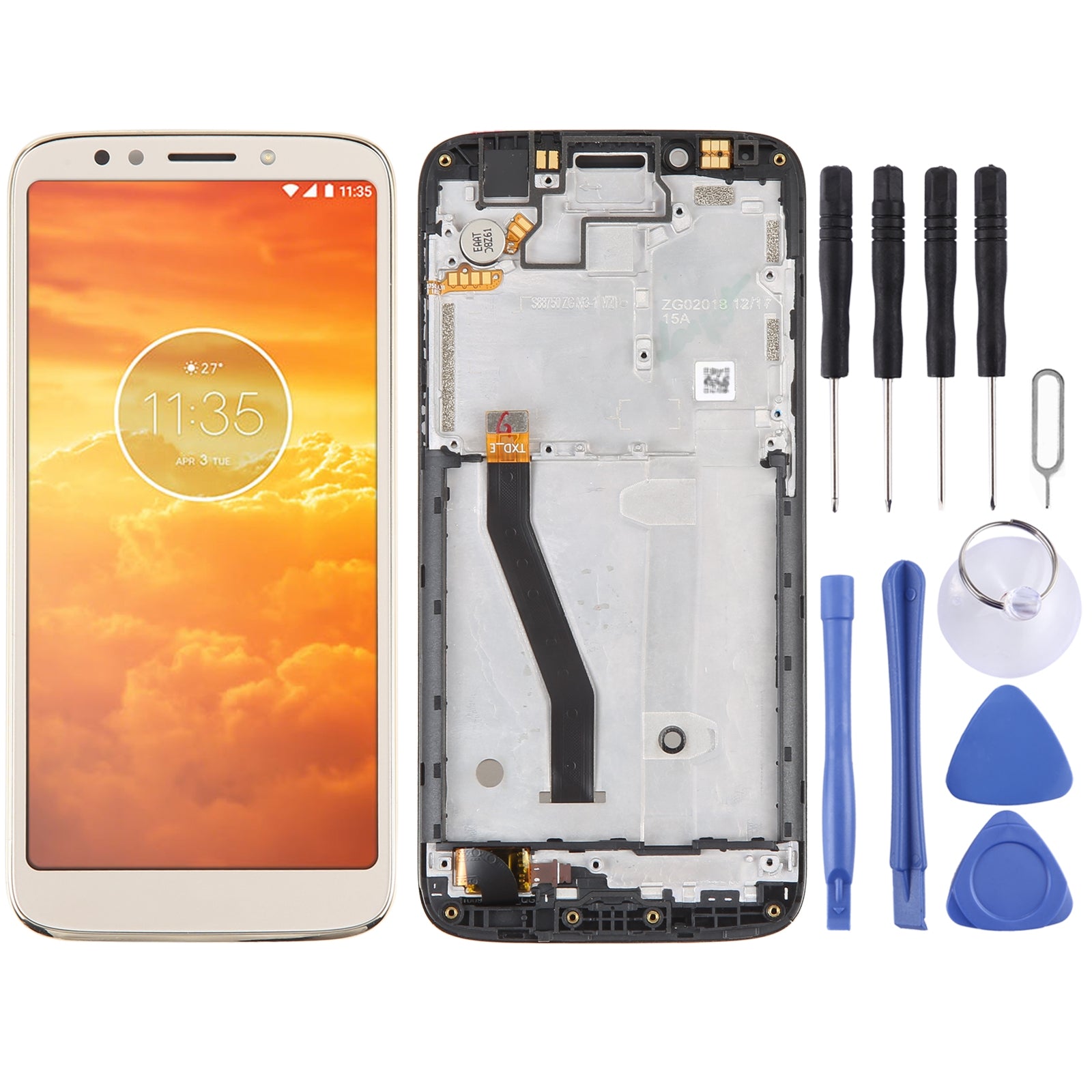 Pantalla Completa + Tactil + Marco Motorola Moto E5 Play Go Dorado