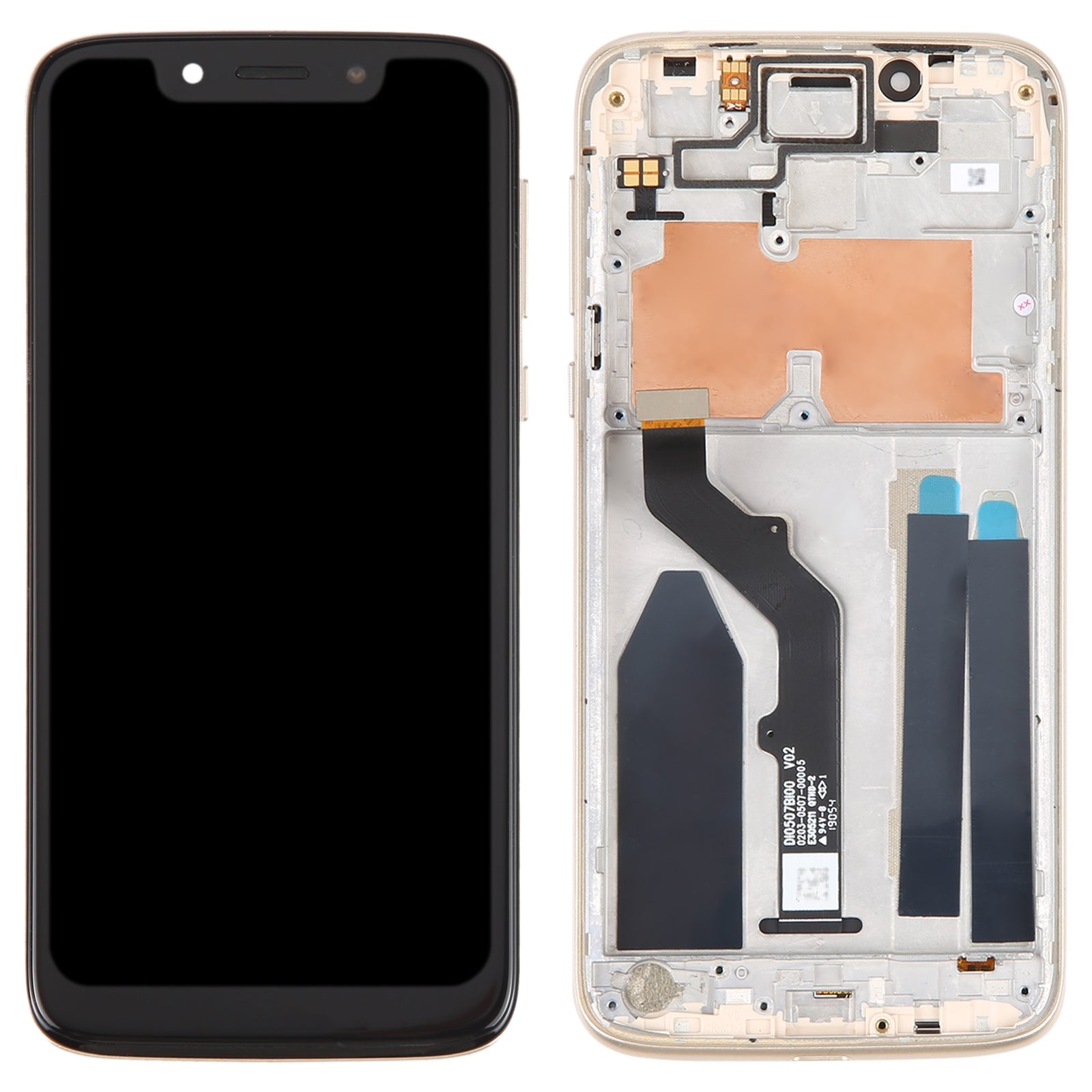 Ecran Complet + Tactile + Châssis Motorola Moto G6 Play Or