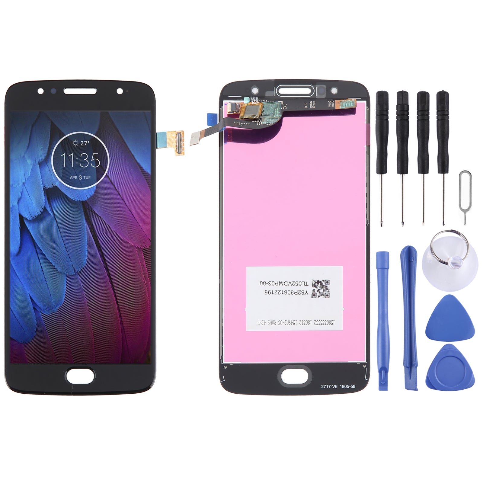 Pantalla Completa + Tactil Digitalizador Motorola Moto G5s Negro