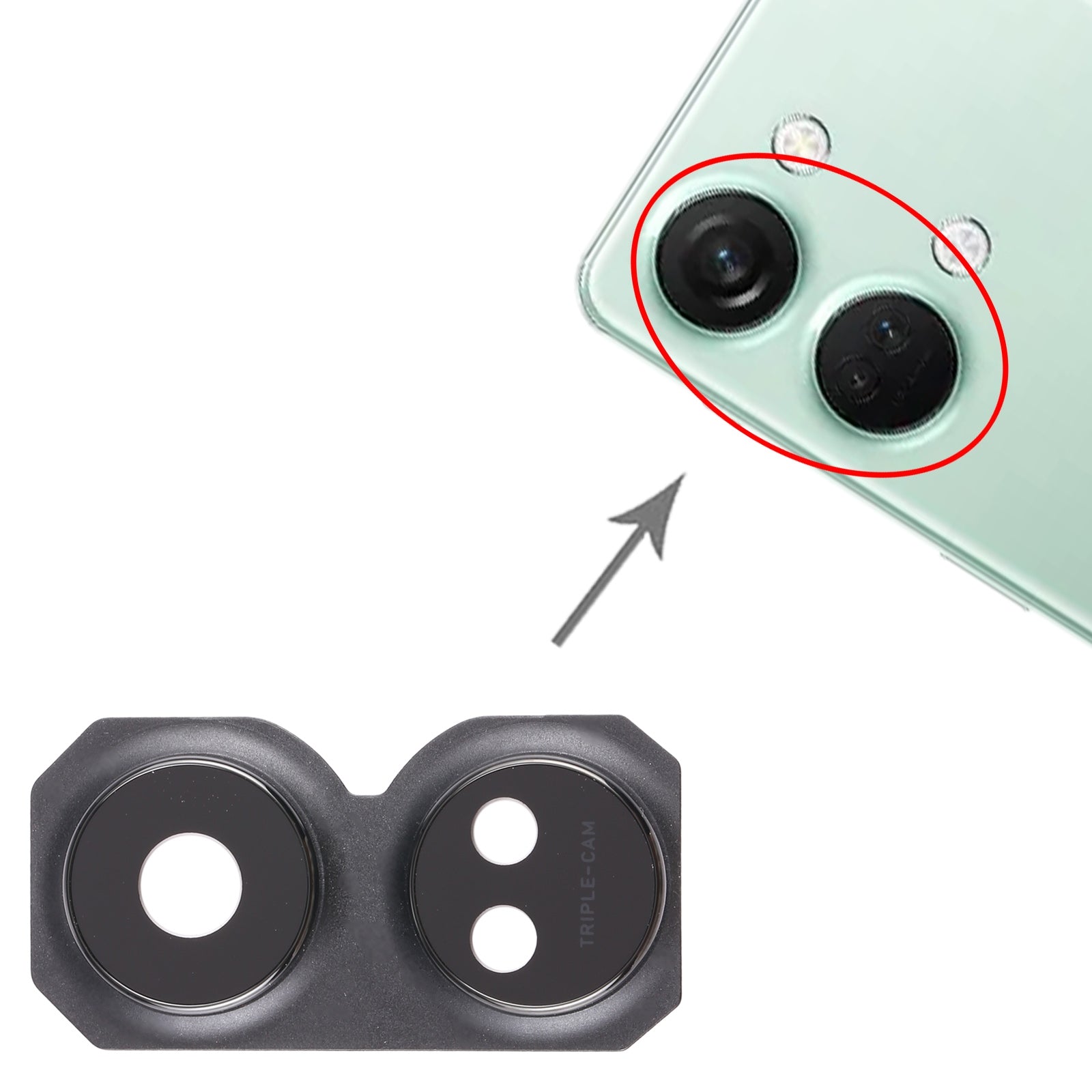 Rear Camera Lens Cover OnePlus Nord 3 Black