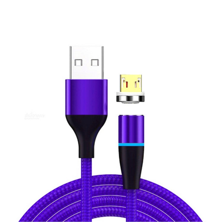 3A USB a Micro USB Carga Rápida + 480 Mbps Transmisión de Datos Teléfono Móvil Succión Magnética Carga Rápida Cable de Datos Longitud del Cable: 1 m (Azul)